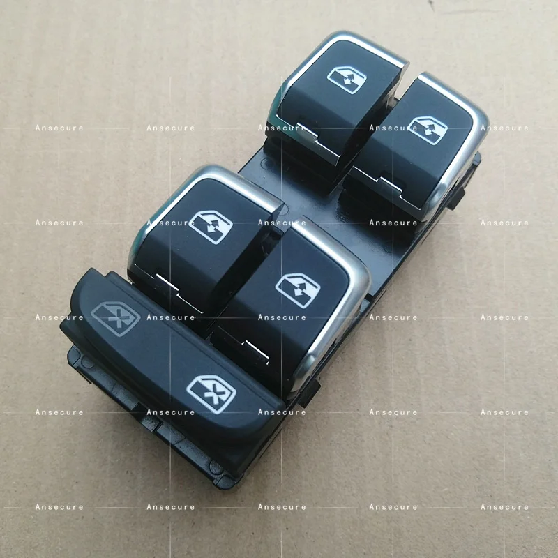 

OEM хромированная левая передняя сторона управления электрическим окном, кнопка переключения для Audi A3 S3 8V 2017-2020 Q2 8V0959851G