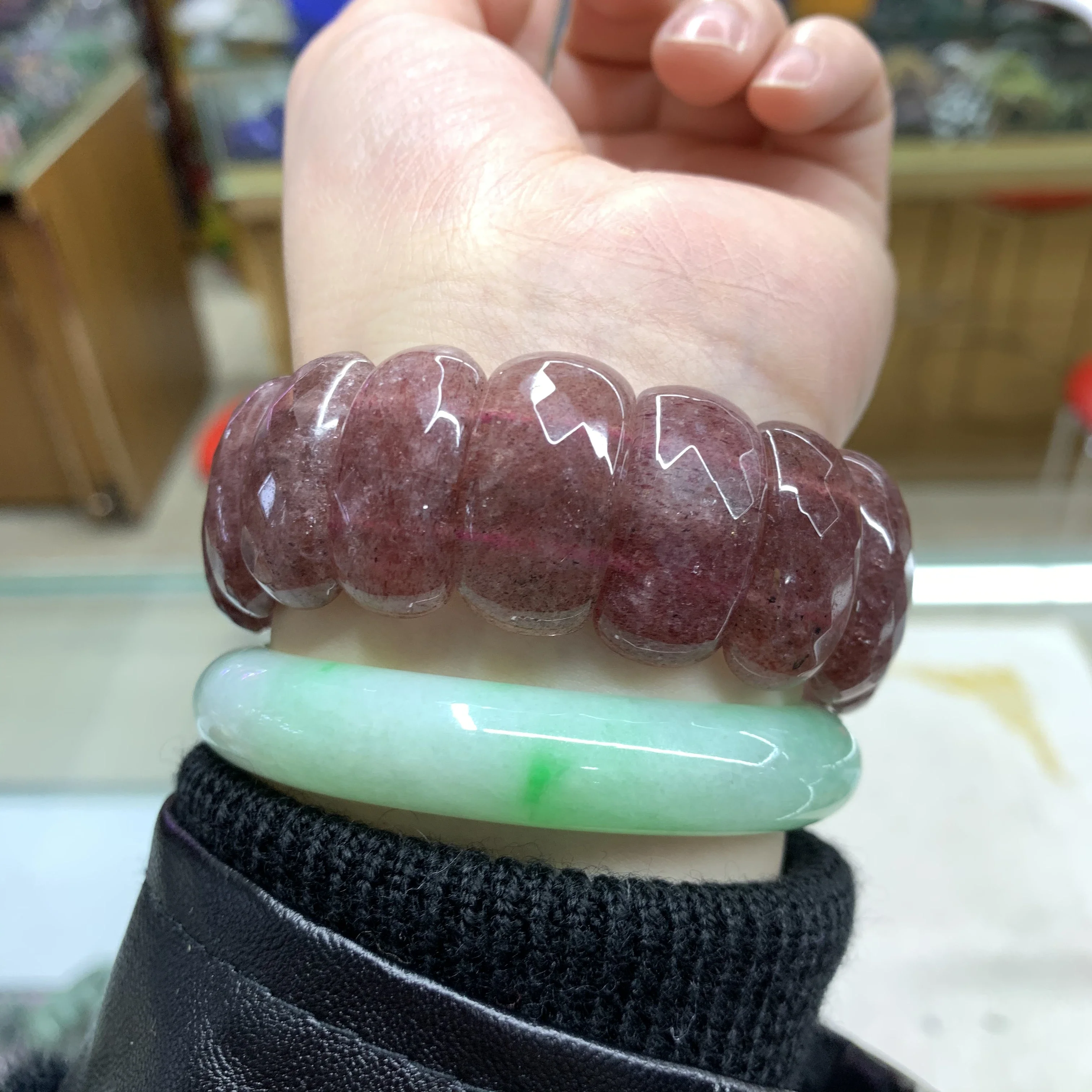 2025 جديد الفراولة الحمراء حجر الكوارتز الخرز سوار سوار الأحجار الكريمة الطبيعية للمرأة للهدايا بالجملة! #5