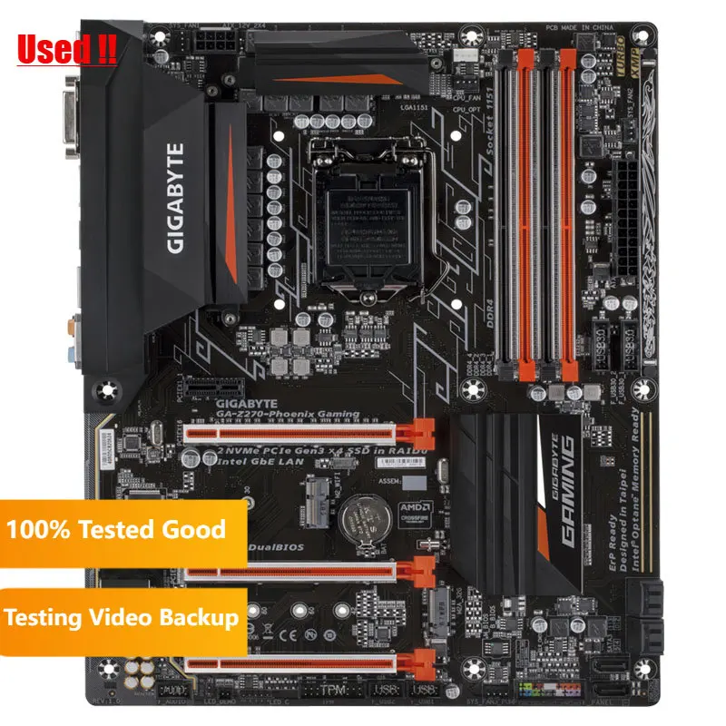 جيجابايت GA-Z270-Phoenix اللوحة الأم للألعاب Z270 المقبس LGA 1151 DDR4 دعم وحدة المعالجة المركزية I7 6700K 7700K