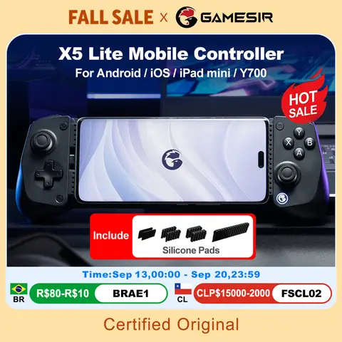 GameSir X5 Lite Mobile Gaming Controller Phone Gamepads for iPhone 17 16 15 Series IOS iPad Mini Y700 Android Tablet Controle