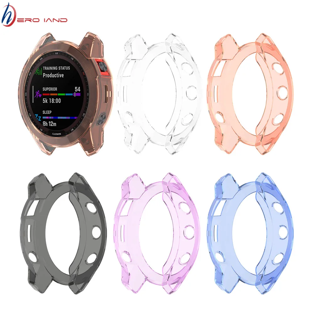 Silicone Protective Case For Garmin Fenix 7 7x 7s Pro Clear For Forerunner945 Lte Watch Bumper Shell For Garmin Instinct 2 Cover