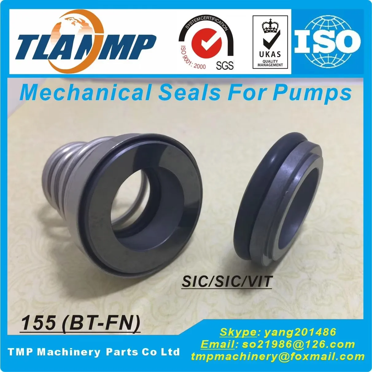 155-40 Mechanical Seals (Shaft size 40mm, BT-FN-40) for Circulating water pumps | AES T04/ BT-FN/ROTE-N Type 3