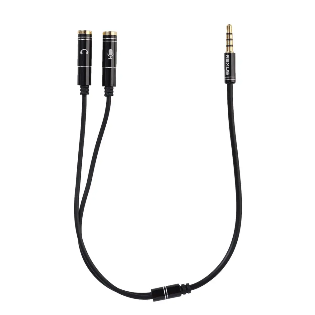 

3.5mm Jack Headphone With Microphone Audio Splitter Aux Extension Adapter Cable Cord For Computer PC Dropshipping Wholesale