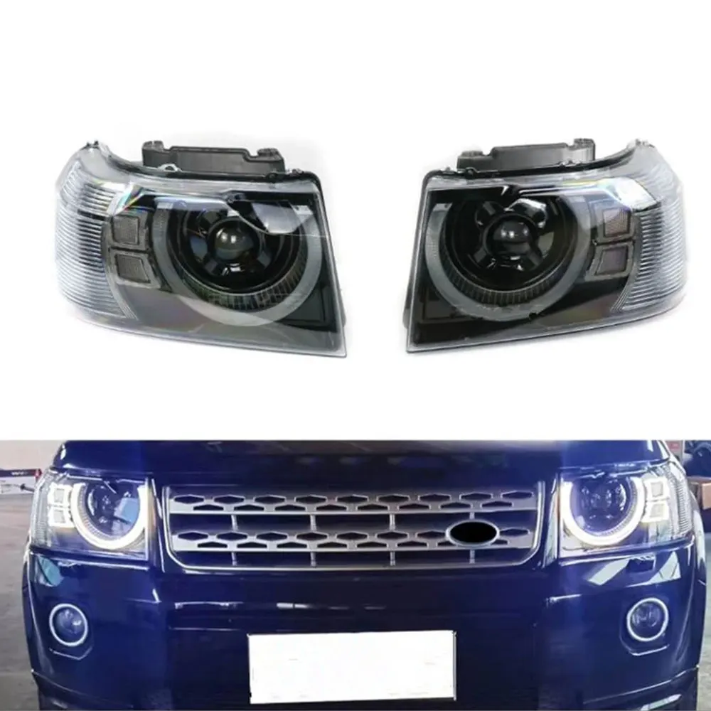 LED Headlight Front Headlamp For Land Rover Freelander 2 2010-2014 Upgraded Defender Style Car Accessories Light Assembly