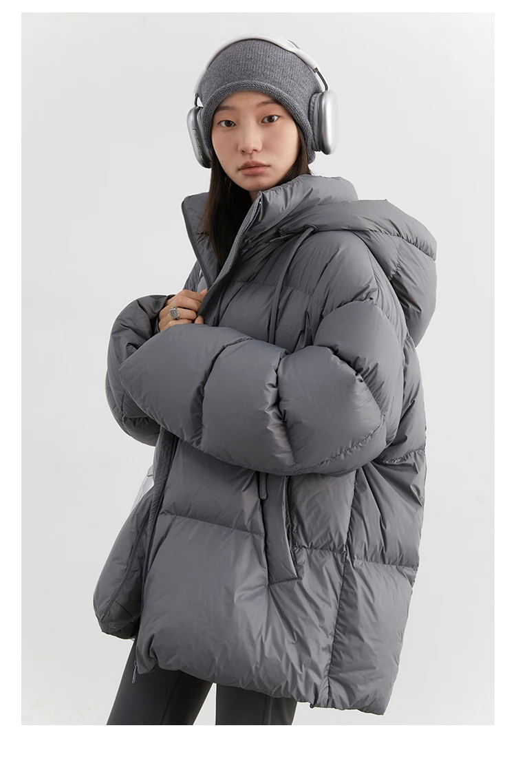 CHIC VEN Women Down Coats Solid Loose New Hooded 90 White Duck Down Down Jacket Puffs Female Outerwear Autumn Winter 2026