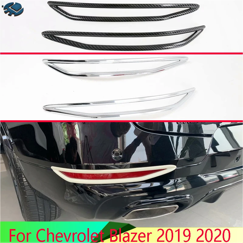 

For Chevrolet Blazer 2019 2020 Car Accessories ABS Chrome Rear Reflector Fog Light Lamp Cover Trim Bezel Frame Styling Garnish
