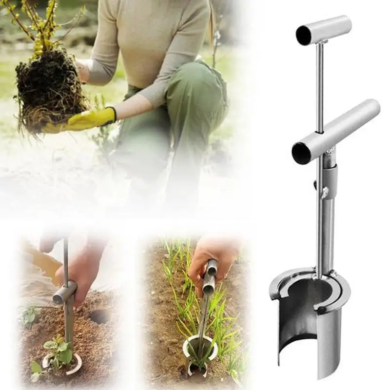 Plant And Fruit Tree Seedling Transplanter Planting Tool Soil Sampler Handheld Garden Barrel Transplanter Digging Hoes Seedlings