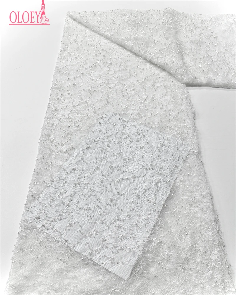 

Latest Lace Luxury Purple color options Embroidery Tulle With Nigerian Handmade Sequin Beads Lace Fabrics For Dress