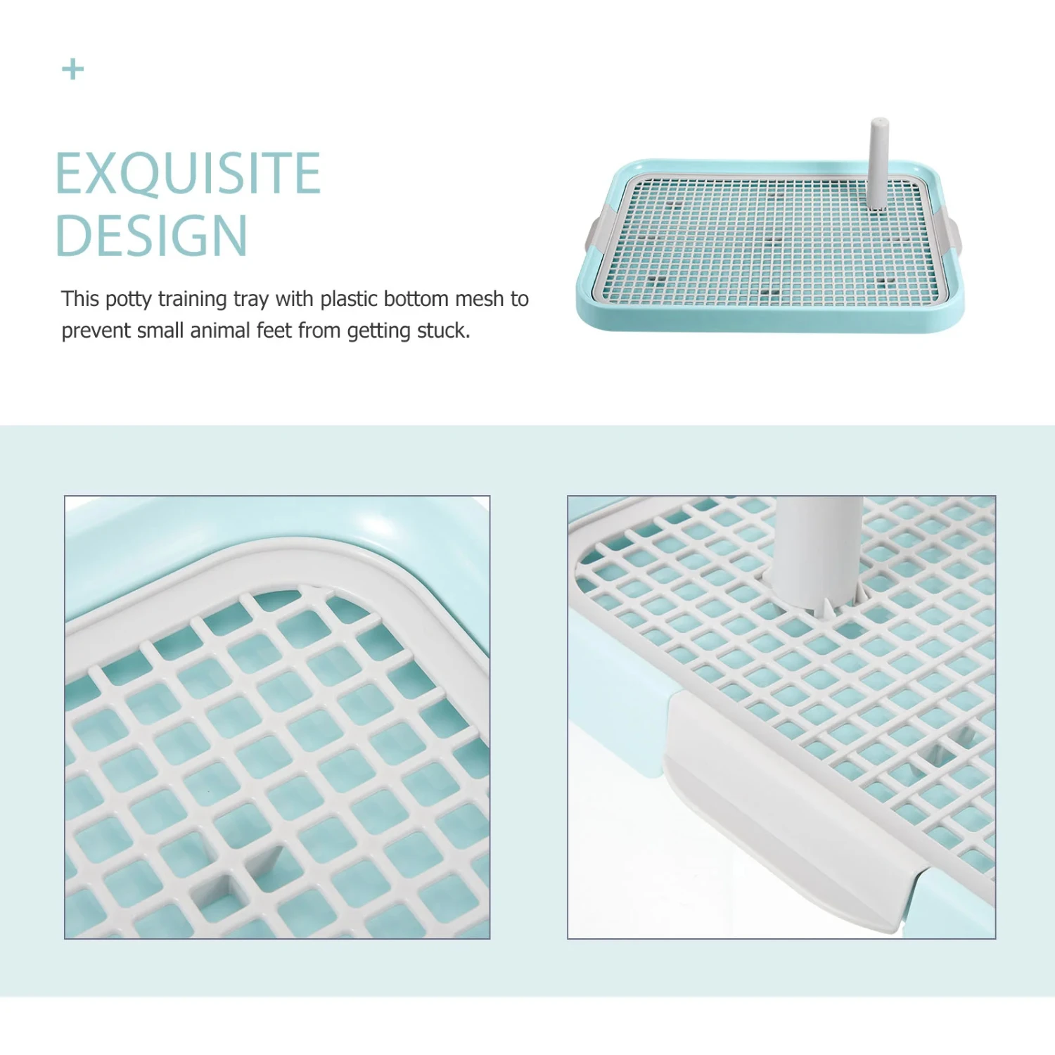 Large Anti-slip Plastic Pet Toilet for Dogs - Indoor Pee Potty Training Grid Tray for Small and Large Dogs - Dog Litter Box Pupp