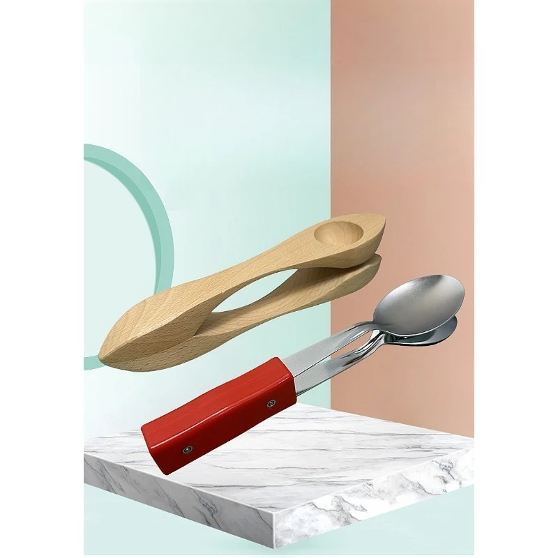 Wooden Musical Spoon Percussion Instrument Kids Orff Rhythm Teaching Aid Children Early Educational Percussion Toy view 2