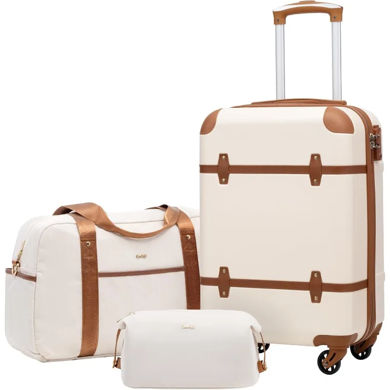 

Luggage Set 3 Piece Suitcase Set Carry On Luggage PC Hardside Luggage TSA Lock Spinner Wheels Telescopic Handle (DB TB 20)