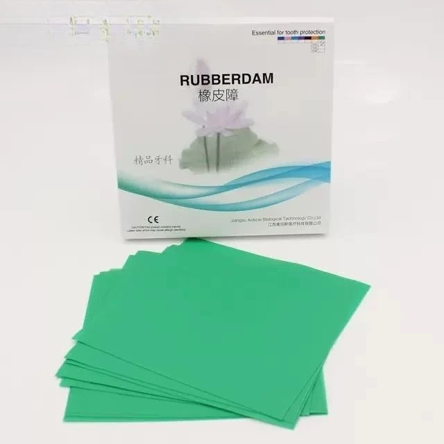 1 Box Dental Rubber Dam Sheet High Quality Non Sterile Anti-allergy Barrier Cloth Teeth Whitening Oral Care Materials 5x5 6x6in