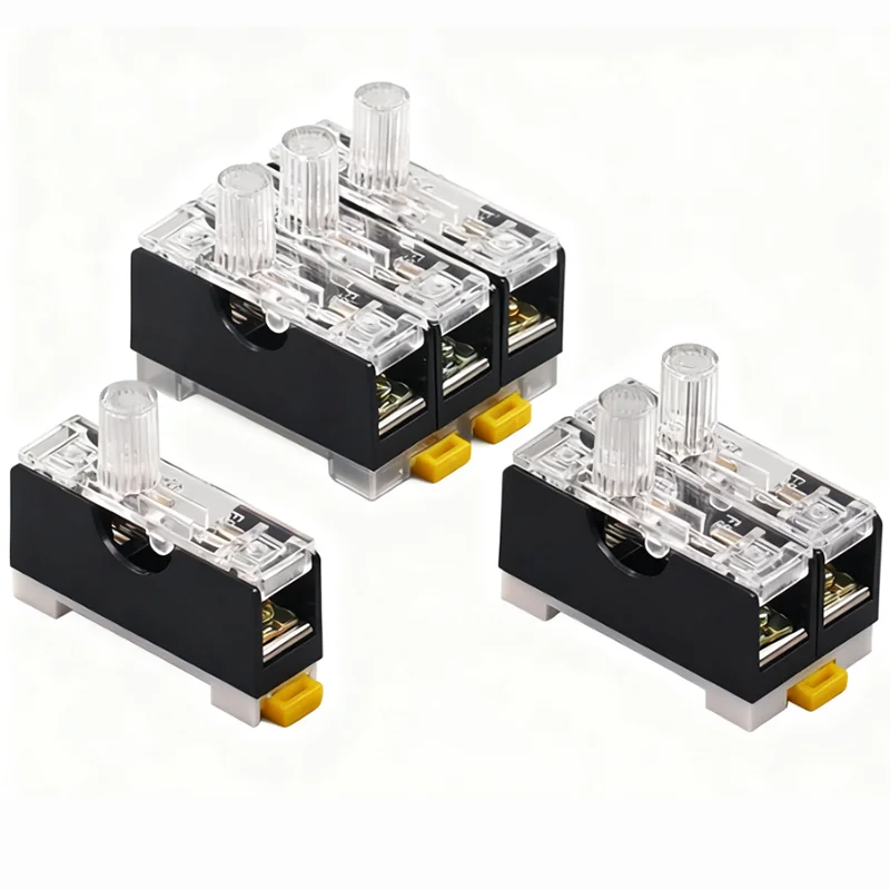 Quick Fuse Holder Guide Rail Fuse Box FS-101 6x30 FS-102 Card Rail Type 6*30 Fuse Box for Electrical Circuit Protection