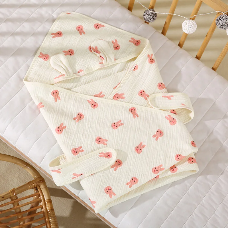 Spring/Summer Baby Bag Held in Pure Cotton Gauze with Four Layers of Crepe Baby Blanket Delivery Room Bag