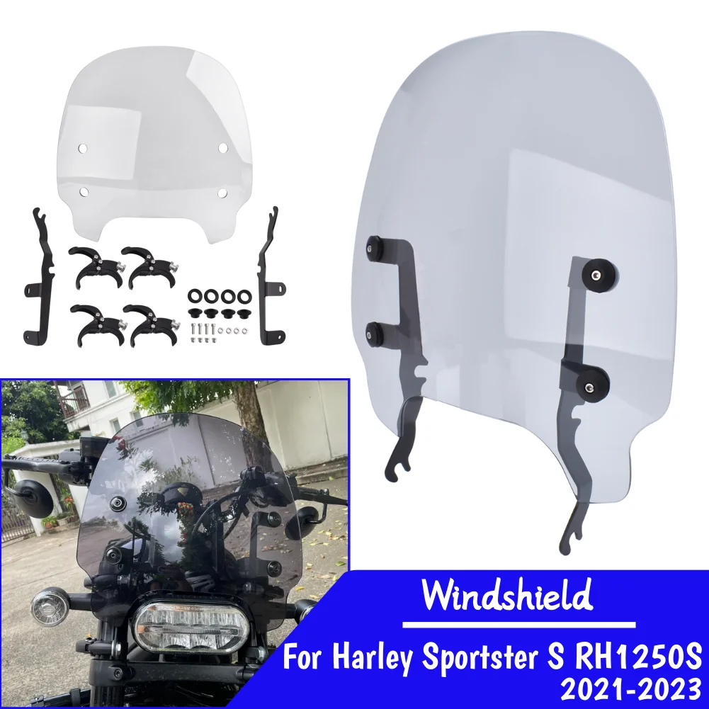 

Sportster S 1250 Windshield Windscreen For Harley RH1250S RH1250 2021-2023 Front Wind Shield Screen Motorcycle Air Deflectors