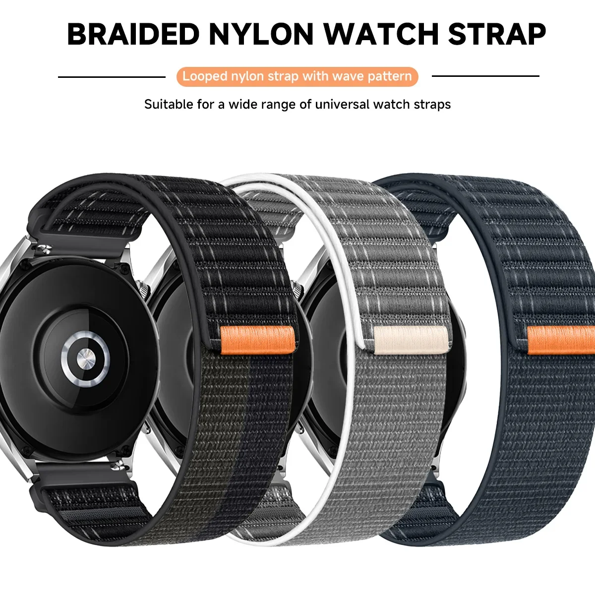 Pasek nylonowy 20mm 22mm do Samsung Galaxy Watch 7 6 5 4 40mm 44mm Sport Solo Loop Band do Huawei Watch GT3 4Pro 46mm 2e Bransoletka
