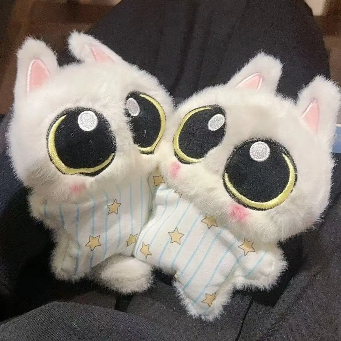 10cm Cute Plush Toy Doll Small Pendant Cuddly Pillow Cushion Ins Black Cat Plush Toy Pendent Key Chain Doll Girl Brithday Gifts