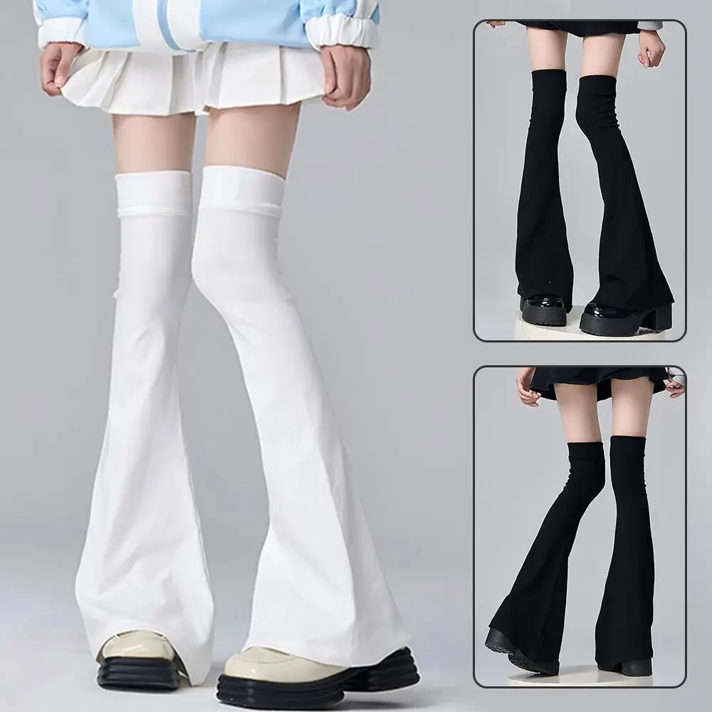 Slimming Knee Socks Over The Knee Horn Shaped Cuffs Leg Stockings Japanese Style Spicy Femboy Horn High Tube Knee Over Socks