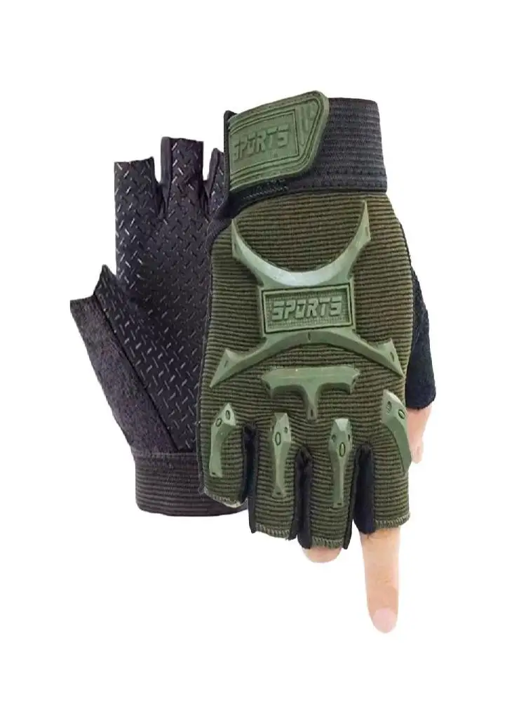AliExpress Cute Fingerless Kids Sport Gloves Non-slip Elastic Cycling Mittens Windproof Breathable Children Bicycle Gloves for Boys Girls