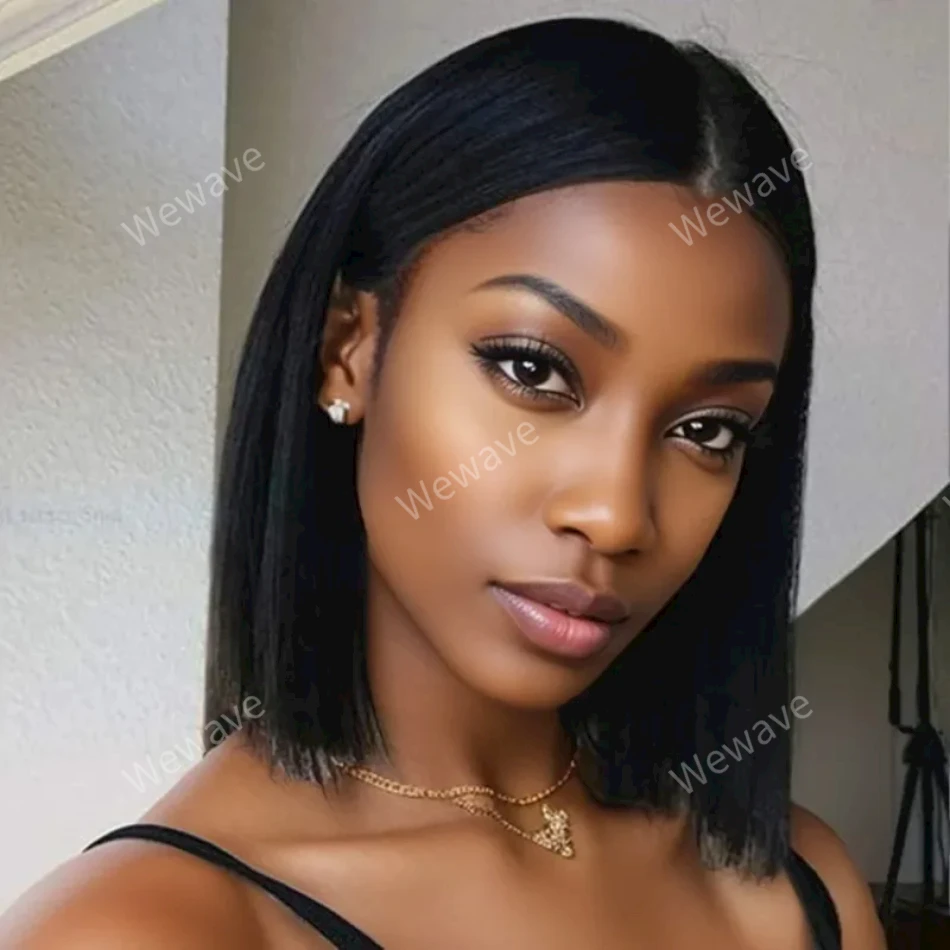 

Hd Transparent Straight Natural 13x6 Lace frontal Bob Wig Glueless 200% Density Human Hair Wigs Wear Go For Women Choice