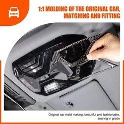 For BMW 5 Series G60 2024 Soft Carbon Fiber Car Roof Reading Lamp Frame Cover Trim Sticker Car Accessories