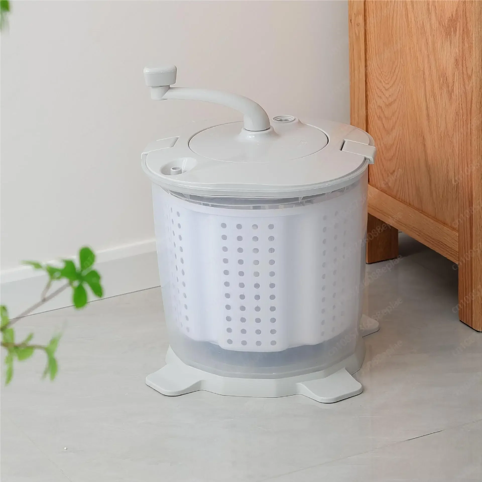 Y Manual washing machine elution integrated dormitory  manual underwear cleaning machine hand crank lazy sock washing artifact