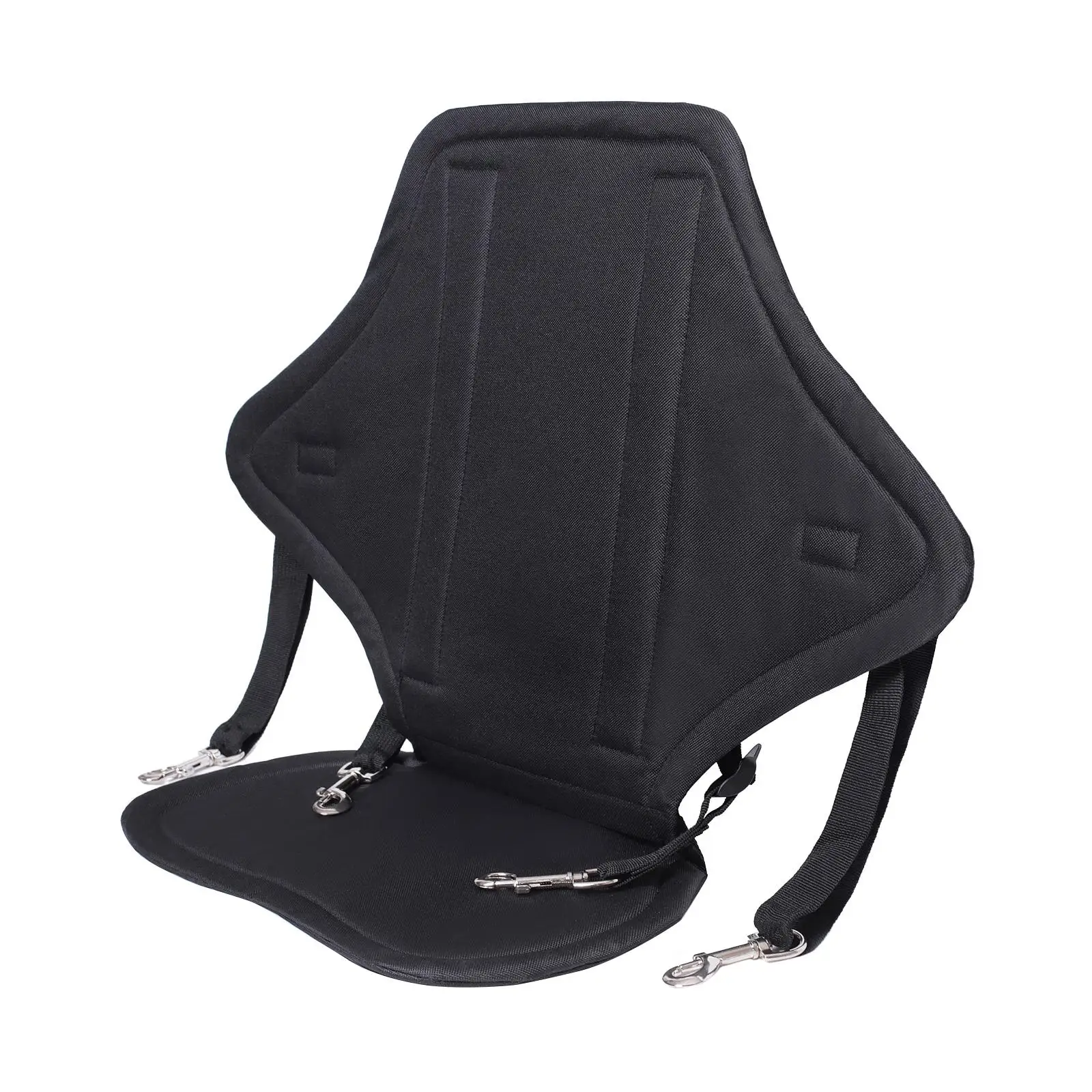 Padded Kayak Seat Cushion Comfortable with Support Black Backrest Luxurious for Children Universal Sit Fishing Adults Kids