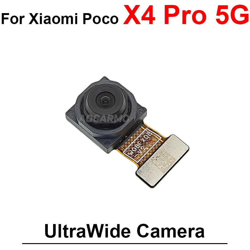 Front Facing Camera + Rear UltraWide Macro Back Main Camera Flex Cable For Xiaomi Poco X4 Pro 5G Replacement Parts