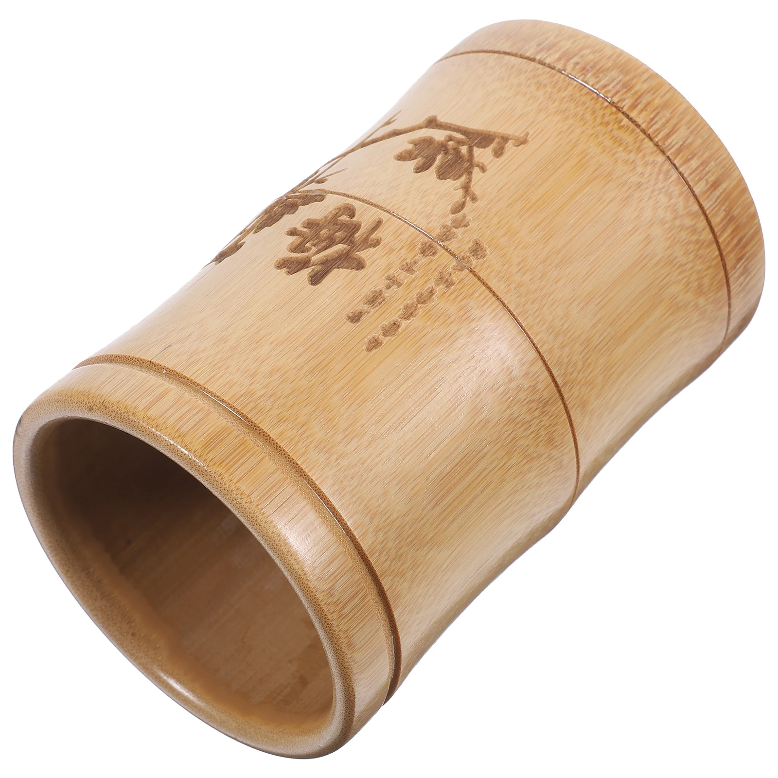 

Vintage Home Decor Bamboo and Wood Pen Holder Office Organizer Decorative Pencil Container Wooden Holders Brush Desktop
