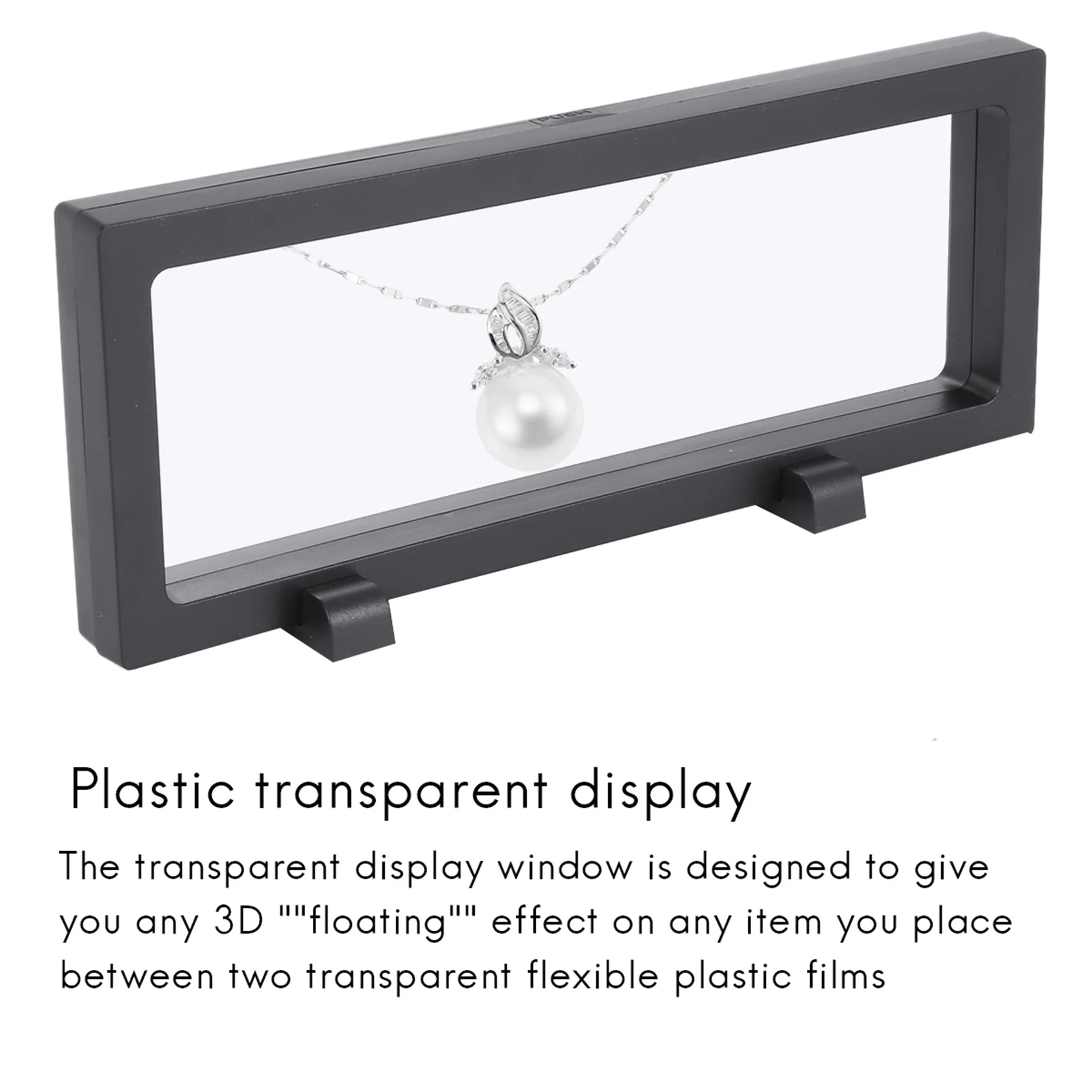 5-Piece Set Of 3D Display Cases - Transparent Plastic Display Frames for Jewelry, Antique, Coin, Medal and Family Heirlo