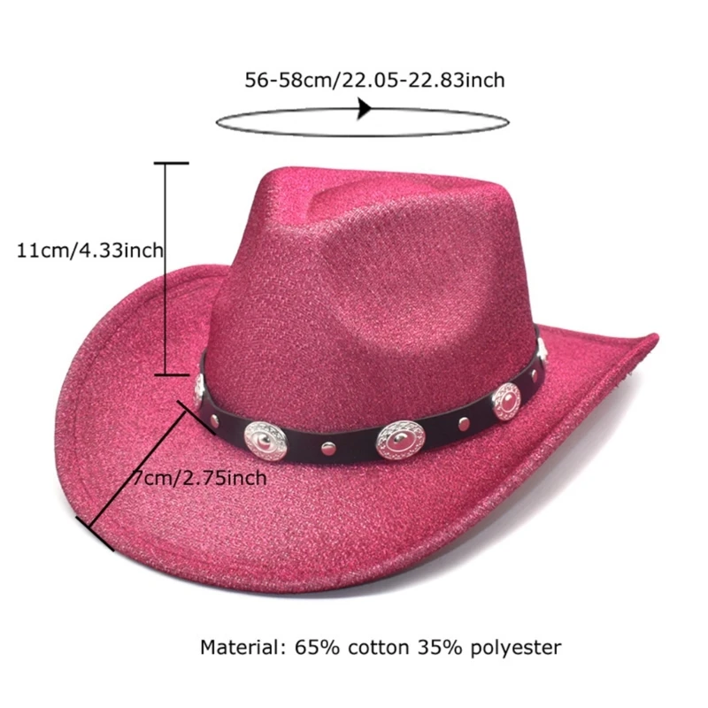Блестящая ковбойская шляпа с блестками для дискотеки, девичника, сценического танца, Прямая поставка