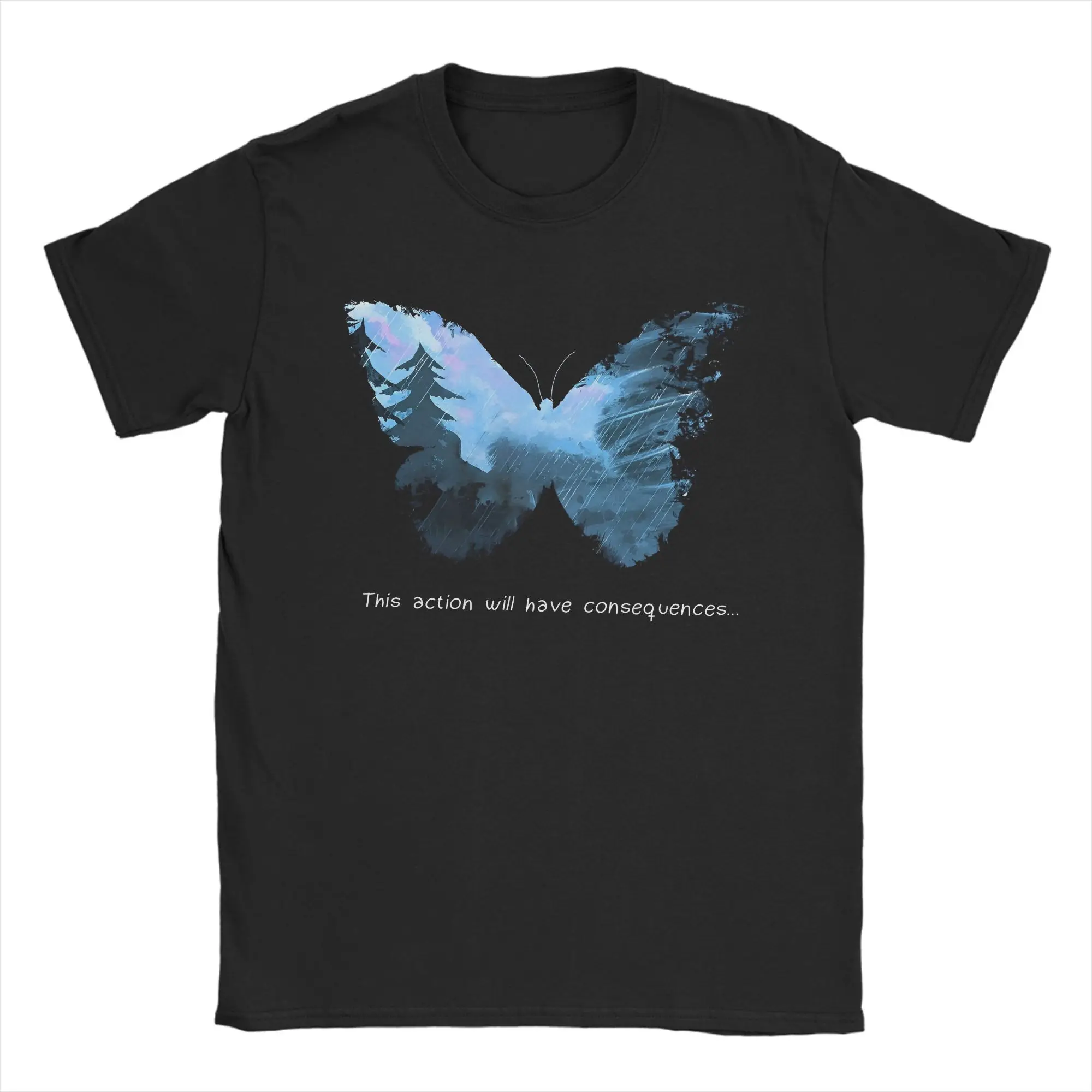 Life Is Strange Butterfly T-Shirt Summer  Vintage T-Shirts Cotton Harajuku Tshirt For Men Short-Sleeved Loose Tees