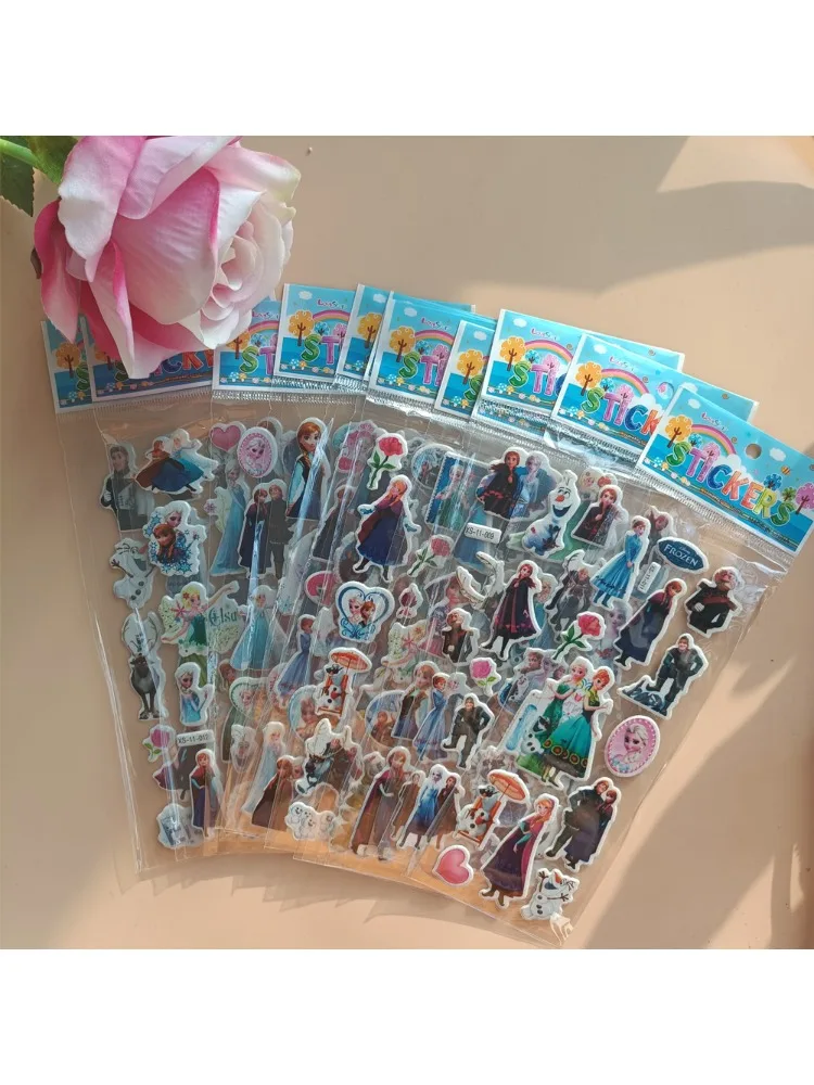 Zootopia Disney Stitch Series Adesivi 3D Cancelleria anime Notebook per bambini Adesivi in cristallo Giocattoli decorativi per bambini