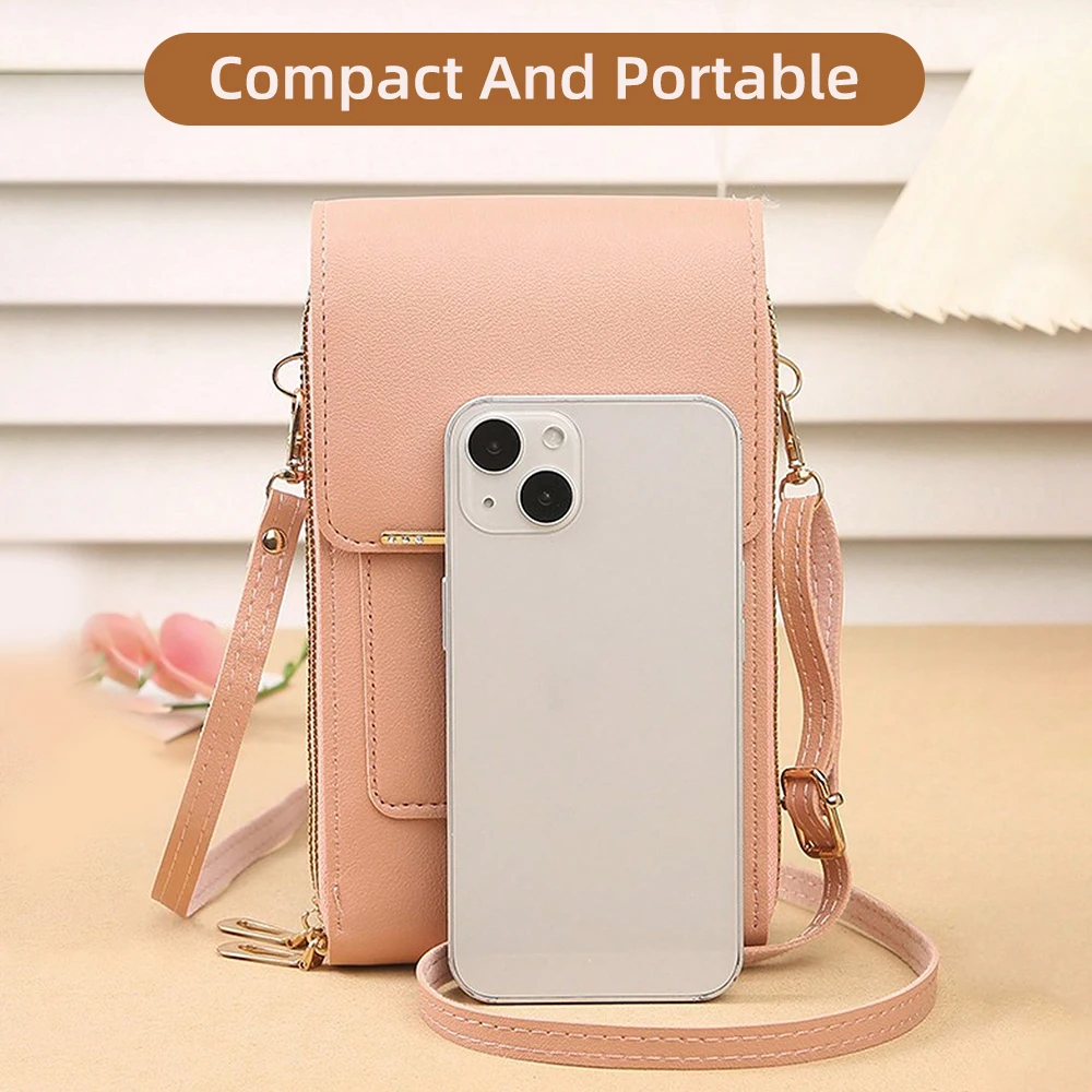 مجنون حقيبة الأزياء شاشة تعمل باللمس قفل الهاتف الخليوي حقيبة المرأة حامل بطاقة الهاتف المحمول حقيبة الكتف Crossbody #4