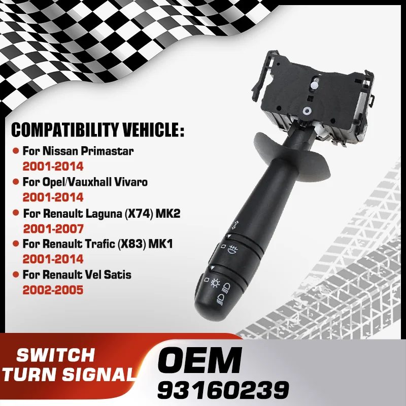 

Headlight Turn Signal Switch For Nissan Primastar Opel/Vauxhall Vivaro Renault Laguna X74 Renault Trafic MK1 Renault Vel Satis