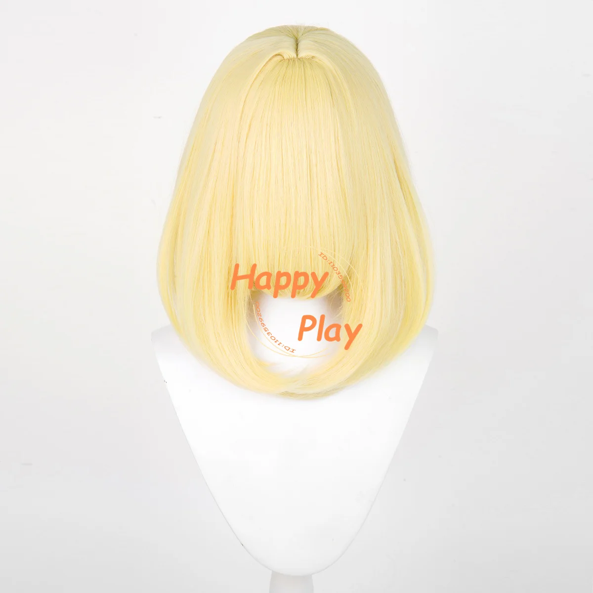 Verbesserte verdickte synthetische 40 cm Anime Cosplay Bob Perücke Mittelteil Universal Basic Perücke Gelb Schwarz Blau 'Hitzebeständiges Haar