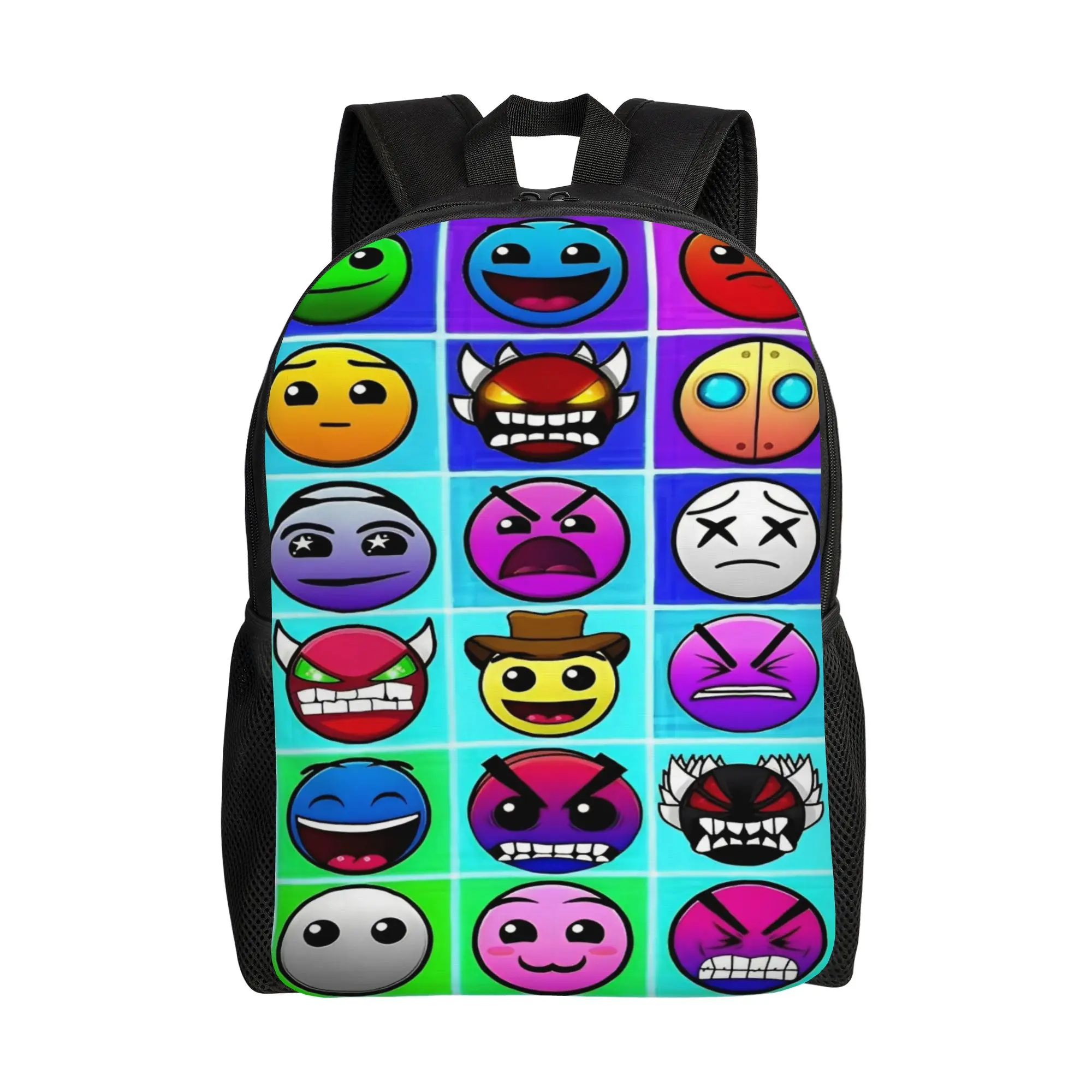 Geometry Gaming Dashed Backpack  University Backpacks Male Designer Breathable School Bags Kawaii Rucksack