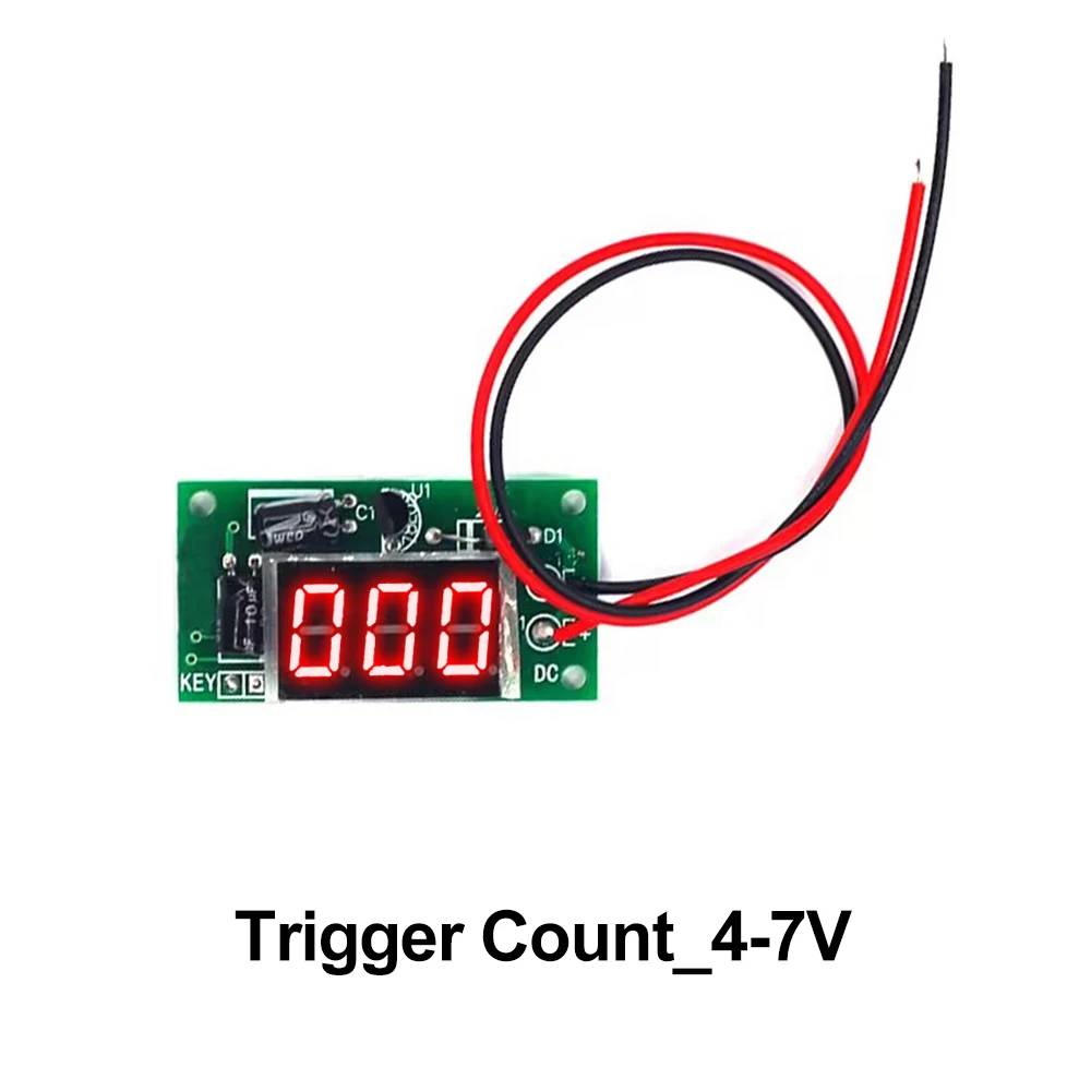 Counter Module DC 12V Power-ON 3-Bit Accumulator 3-Bit Red 0.36in Digital Tube Display Trigger Counter Module Accumulator