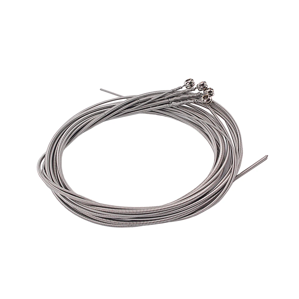 

4 Pcs Stainless Steel Bass 4 Strings Bass Guitar Parts Accessories Guitar String Gauge Bass Guitar Music Accessories (Silver, 4