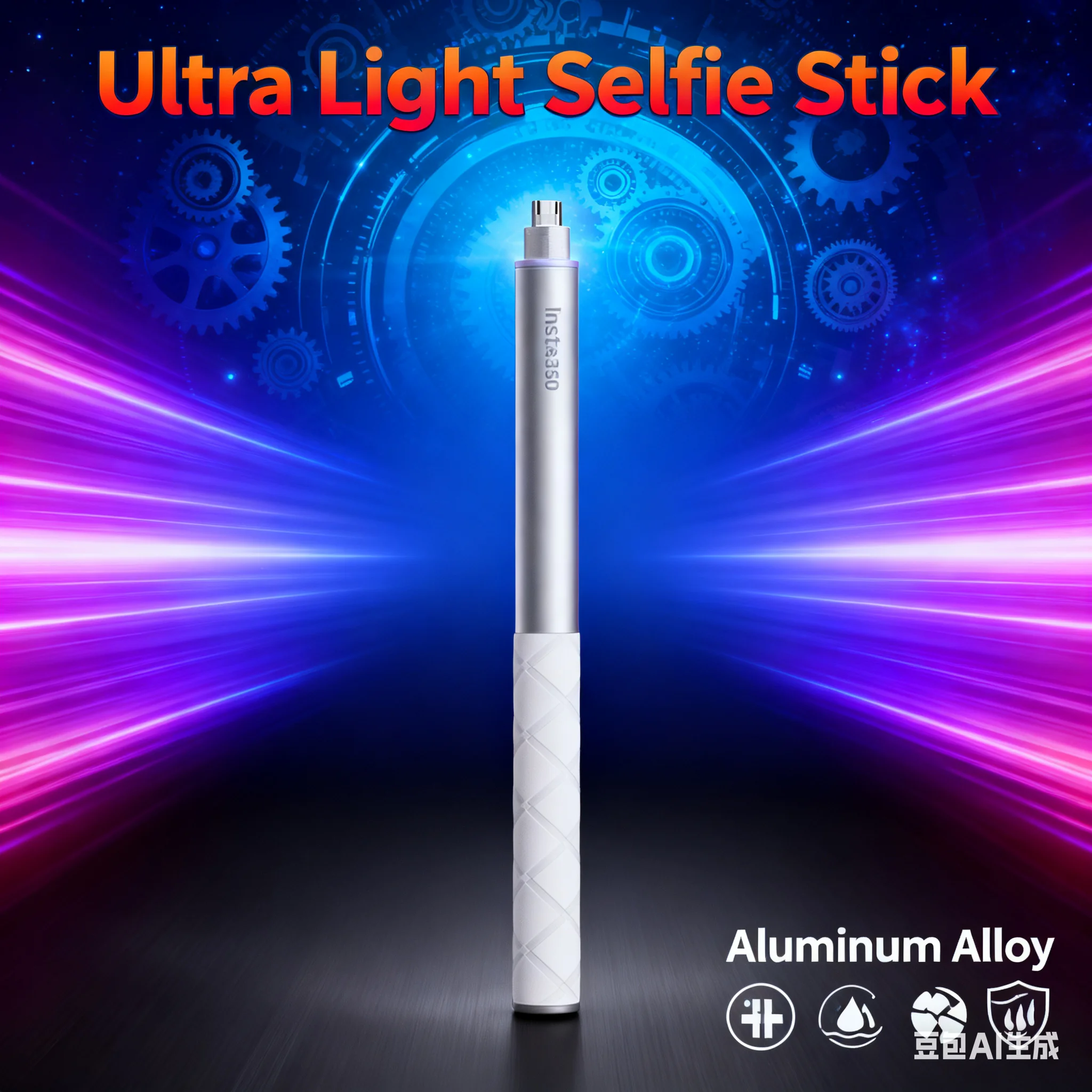 

Невидимая палка для селфи 114 см для Insta360 (сатиновый белый) — легкий, подходит для GO Ultra/X5/Ace Pro 2/X4/X3