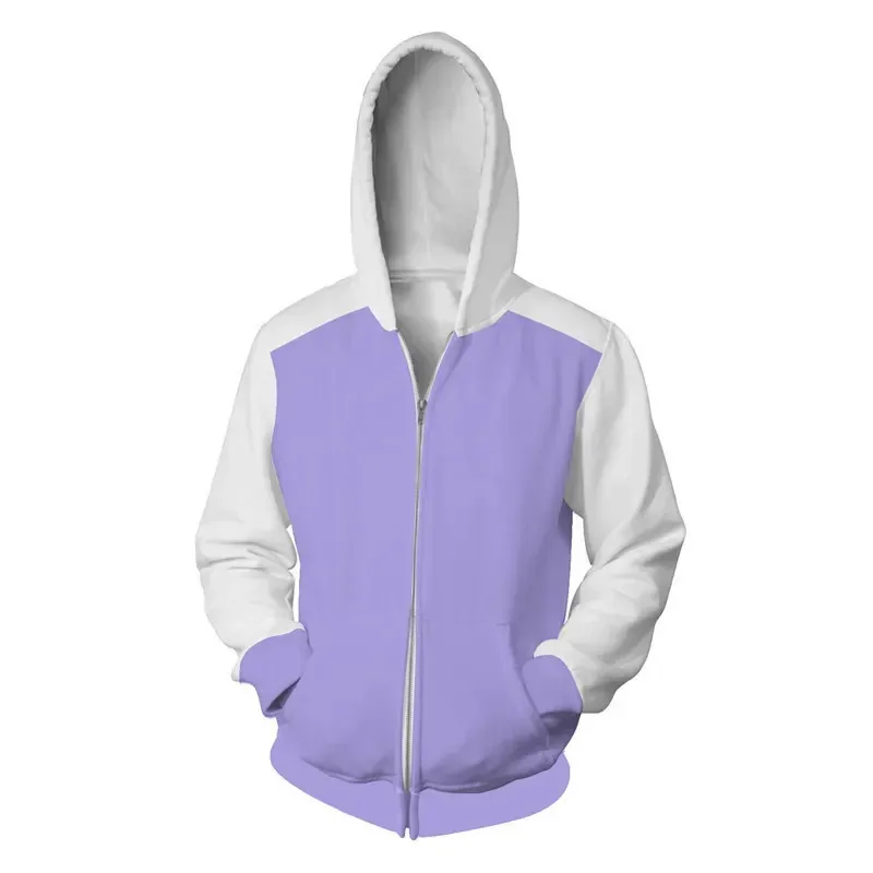 

72th Hyuga Hinata Cosplay Hoodie Anime 3D Printed Hooded Halloween Men Women Fashion Streetwear Zip Up Thin Party