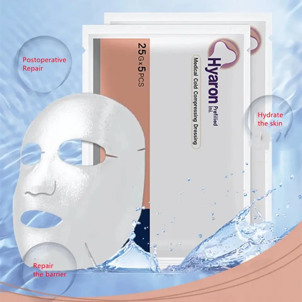 

Supply Hyaron Natural Cold Compressing Dressing Repair Facial Mask After IPL Laser Microneedling Therapy Renewal Hydrating