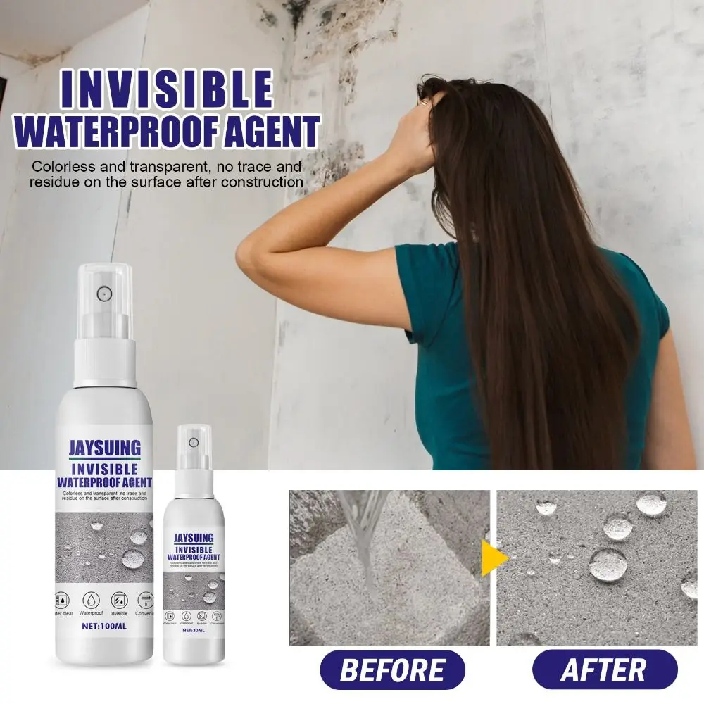 Liquid Invisible Waterproof Agent 30ml/100ml Glue Waterproofing Gel Strong Adhesive Sealant Patch Paint Anti-Leak Glue Restrooms