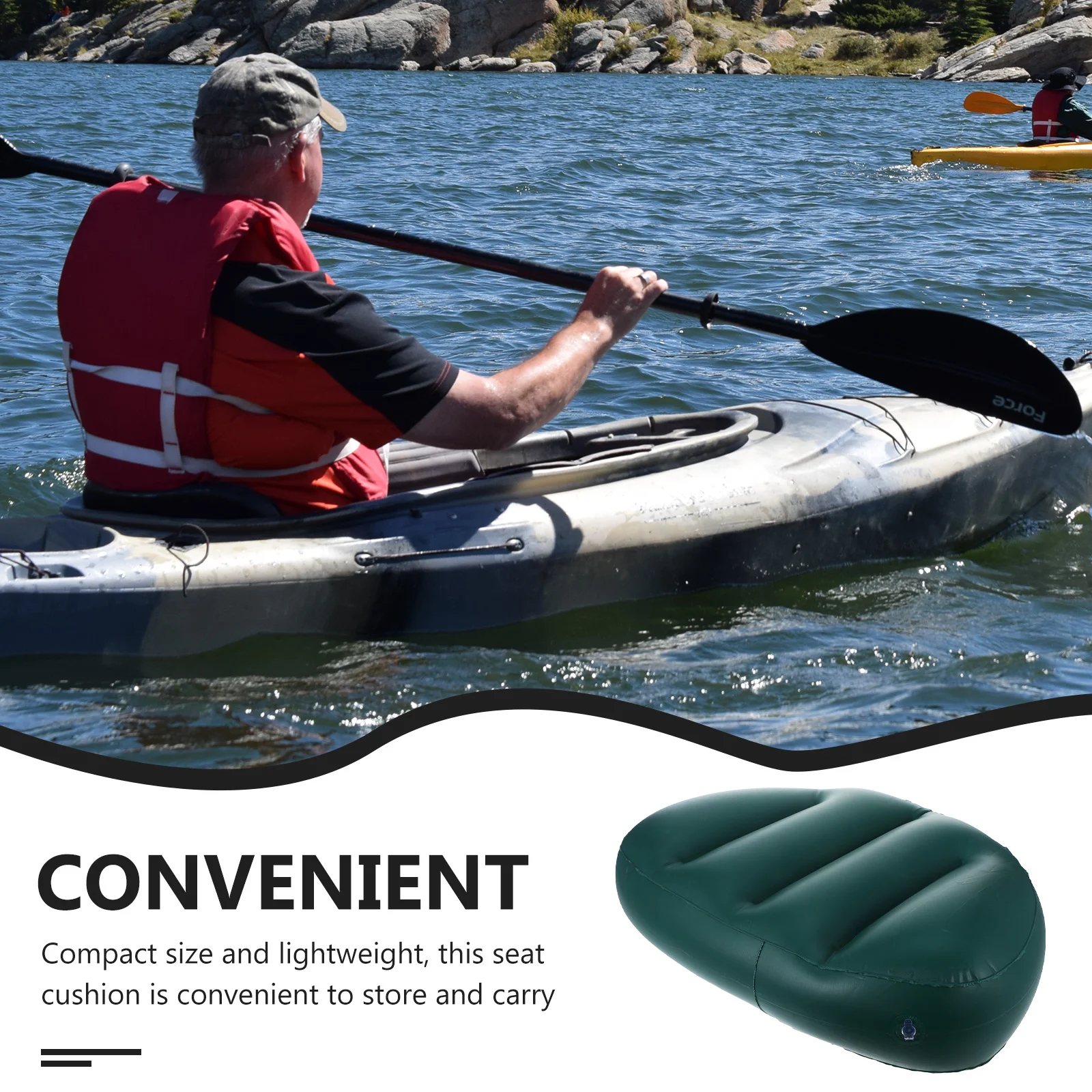 Inflatable Boat Cushion Back Seat Row Universal Outdoor Pvc Kayak Fishing Multifunctional Pad