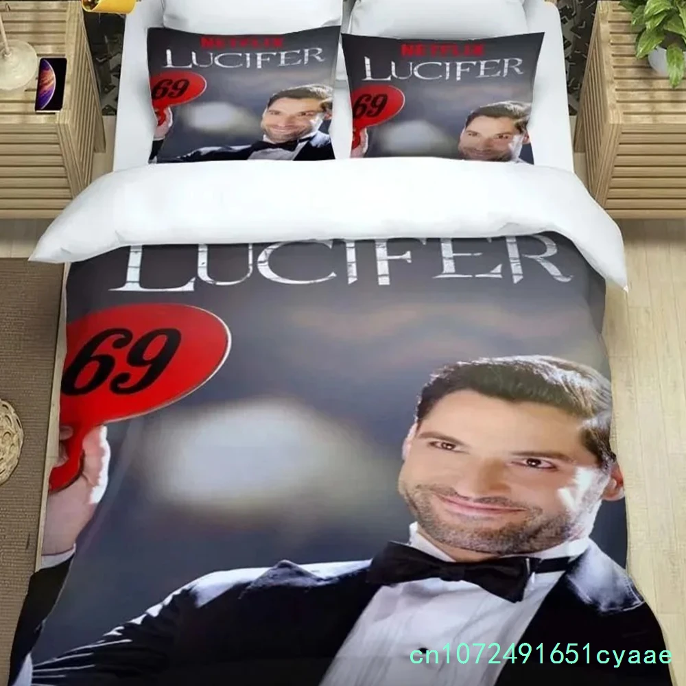 Set Tempat Tidur Lucifer Untuk - Linen Duvet Cover ulasan dan harga