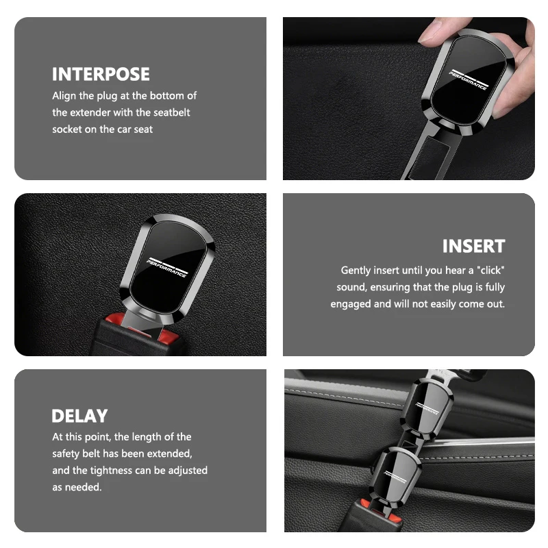 For BMW Car Seat Belt Clip Buckle Plug Extention Adjusting Extend Tool M M2 M3 M4 M5 M6 E46 E90 E60 F30 E39 X1 X3 X4 X5 view 3