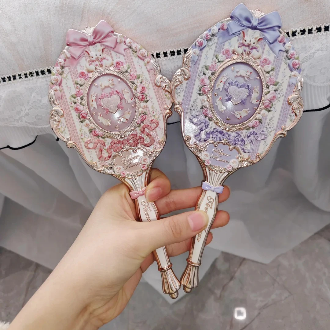 Mirror Moonlight Mermaid Collection Handheld Limited Edition Mirror White, Blue, Pink, and Chocolate Fairy Design