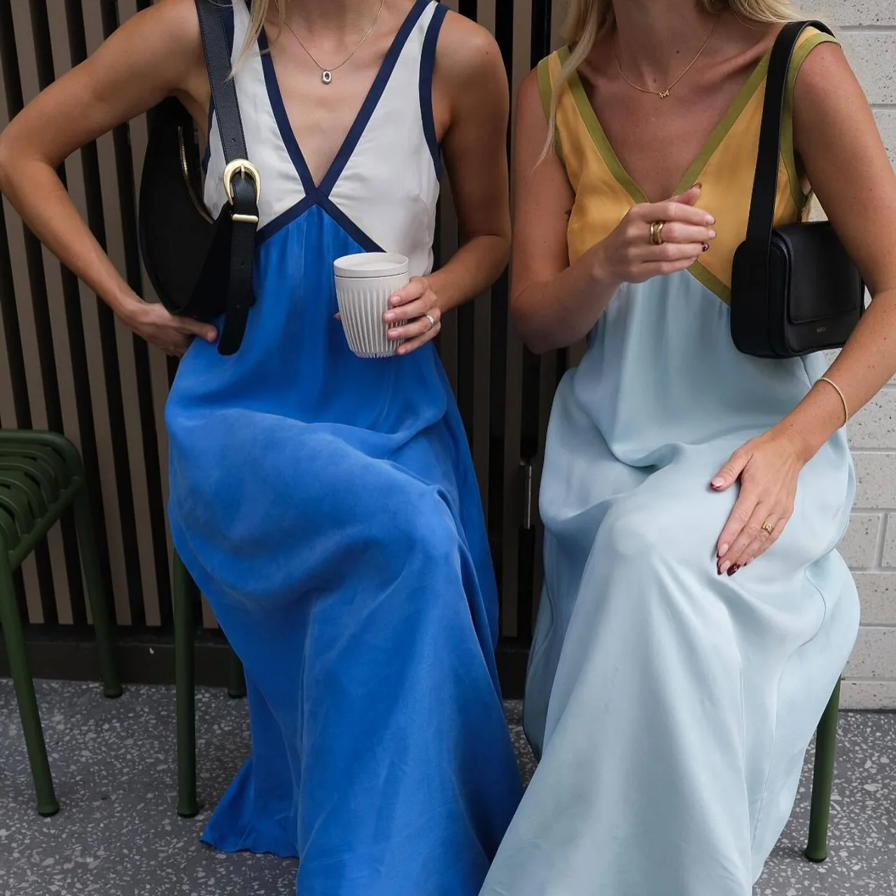 Fashion V-neck Spliced Color Sleeveless Swing Dress 2026 Spring and Summer New Arrival
