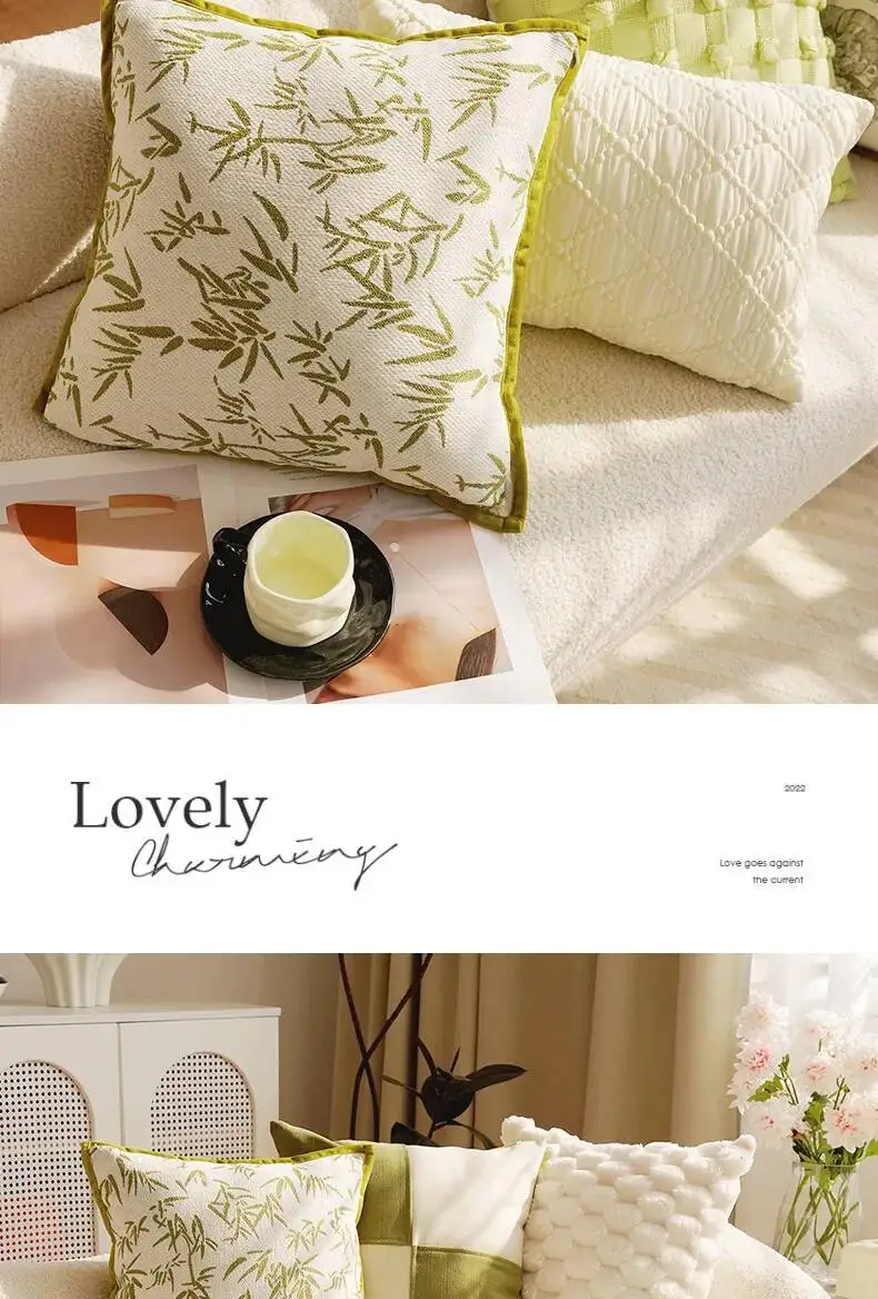 Vielseitige Pflanzenblatt-Boho-Kissenbezüge aus Chenille, weiche, luxuriöse, dekorative Kissenhüllen für Sofa, Bett, Wohnzimmer, Heimdekoration – Detail 14