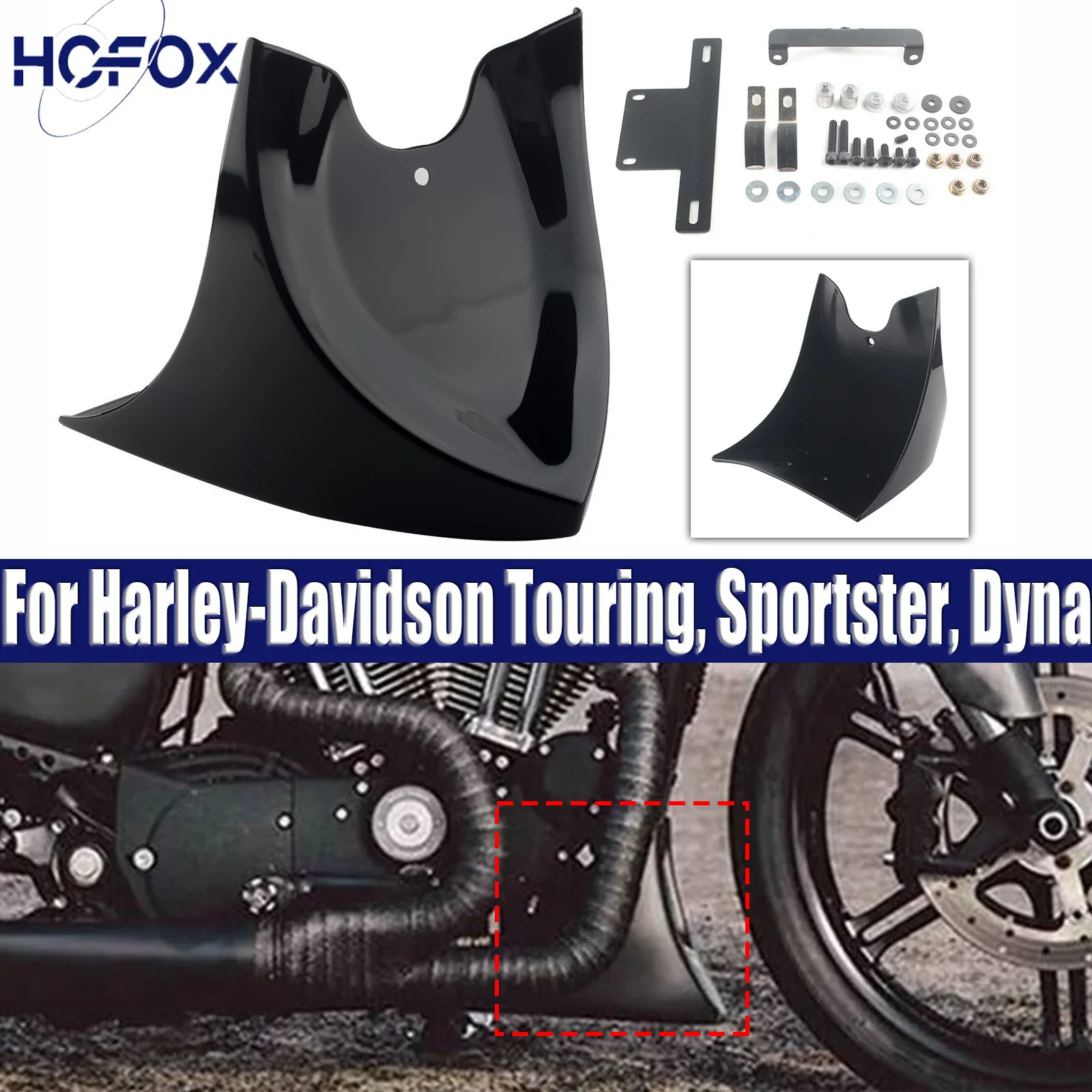 Fairing Front Spoiler For Harley-Davidson Touring Sportster Dyna Motorcycle Front Lower Chin Spoiler Fairing Air Dam Cover